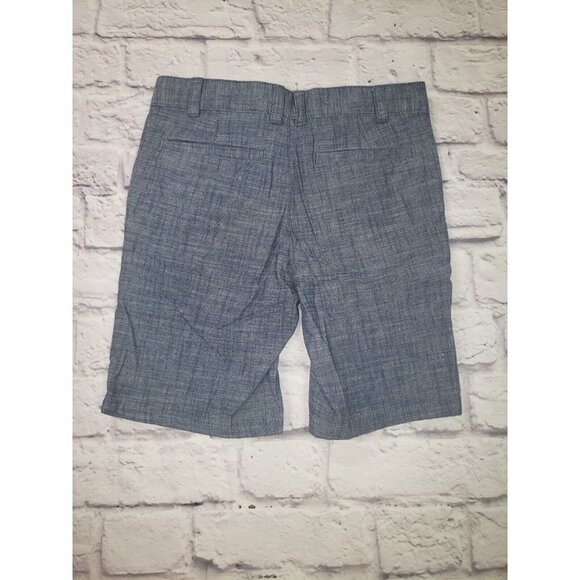 NWT Cat & Jack Blue Chambray Boys Shorts Size 16 Flat Front Adj Waist - Picture 2 of 3